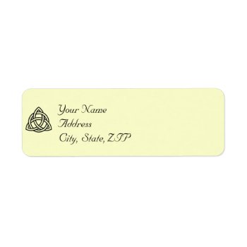 Black Celtic Knot Return Address Label by NoteableExpressions at Zazzle