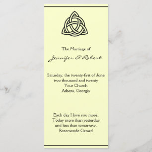 Black Celtic Knot Wedding Program
