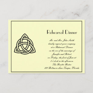 Black Celtic Knot Wedding Rehearsal Invitation