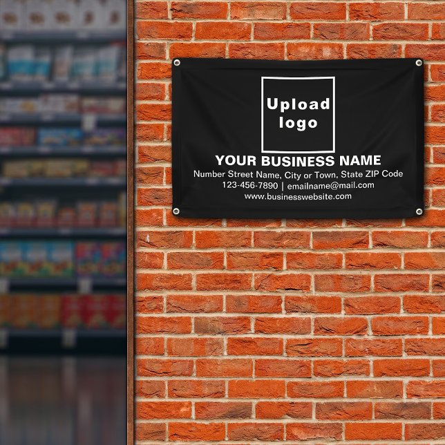 Black Center-Aligned Business Banner (Creator Uploaded)