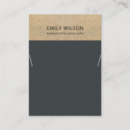 BLACK CERAMIC TERRACOTTA TEXTURE NECKLACE DISPLAY BUSINESS CARD