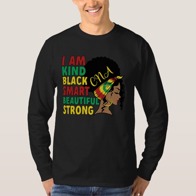 Black Certified Nursing Assistant African American T-Shirt (Front)
