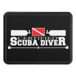 Black Certified Scuba Diver Hitch Cover at Zazzle