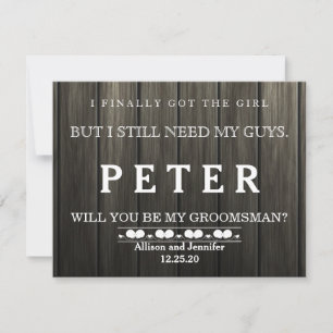 Black Chalk Board "But I Still Need My Guys" Invitation