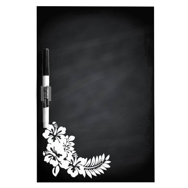 Black Chalk Board Floral Border (Front)