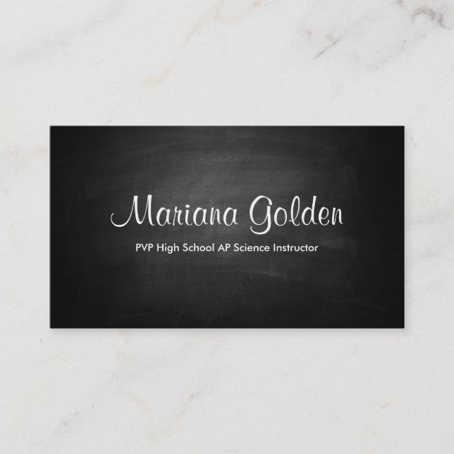Black Chalkboard Business Card (Front)