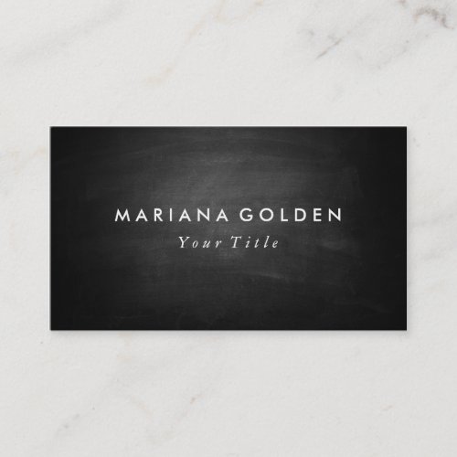 Black Chalkboard Business Card Business Card Templates