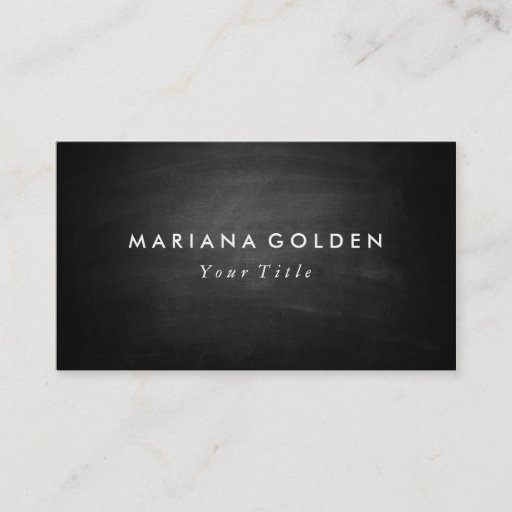Customizable Black Chalkboard Business Card Business Card Templates
