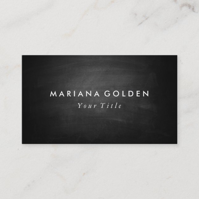 Black Chalkboard Business Card (Front)