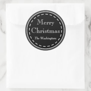 Black Chalkboard Christmas Stickers