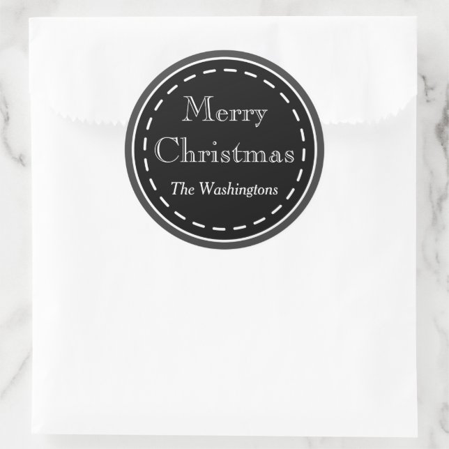 Black Chalkboard Christmas Stickers (Bag)
