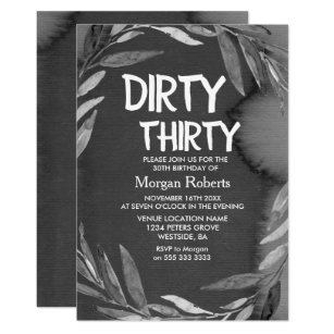 Dirty Thirty Birthday Invitations Zazzle