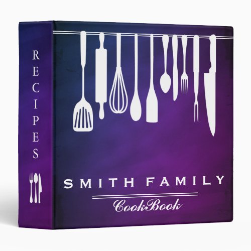 Black Chalkboard Family Recipe Cookbook Binder
