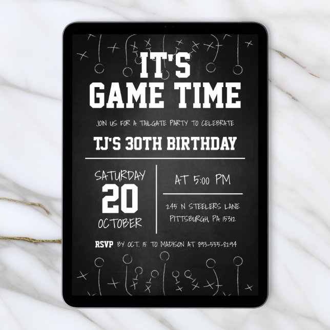 NFL Pittsburgh Steeler's Birthday Invitation