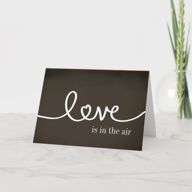 Black Chalkboard Handwritten Love Valentines Card (Front)