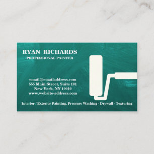 Black Chalkboard House Painting Business Card