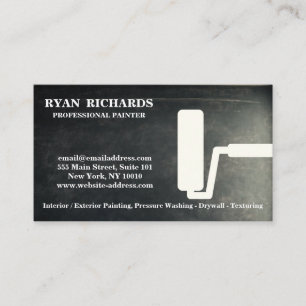 Black Chalkboard House Painting Business Card