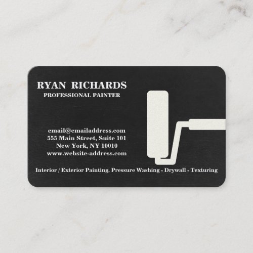 Black Chalkboard House Painting Business Card