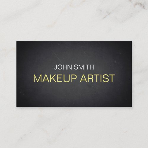 Black Chalkboard Makeup Artist Business Card