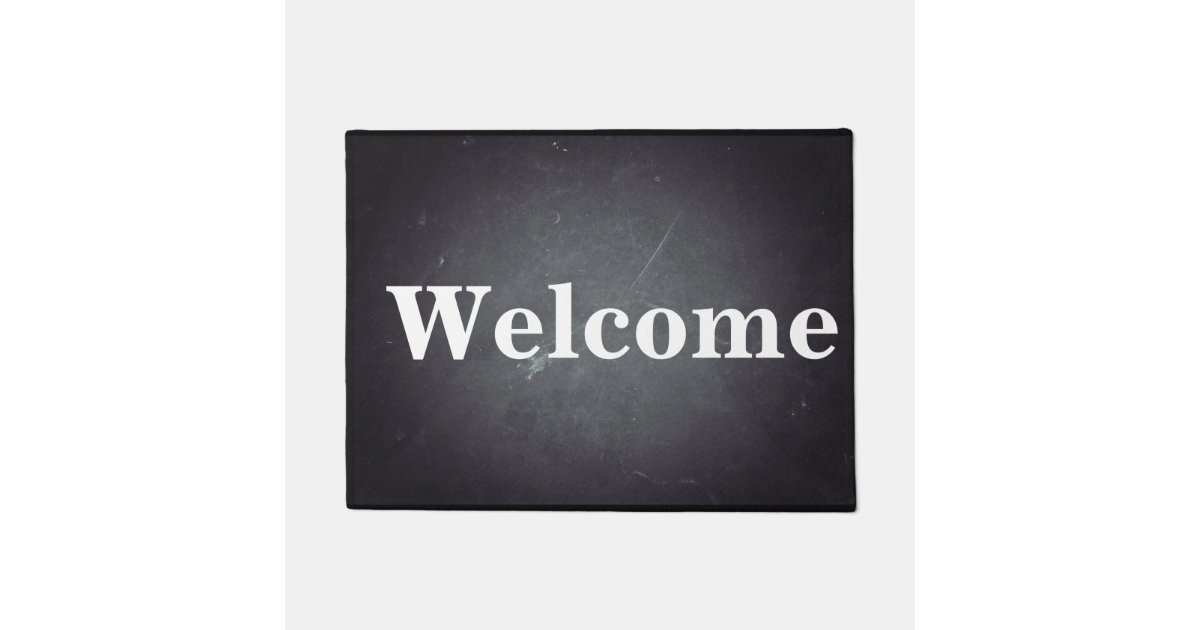 Black Chalkboard Modern Personalized Doormat Zazzle