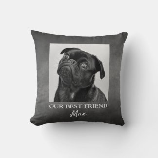 Black Chalkboard Pet Dog Pug Photo Best Friend