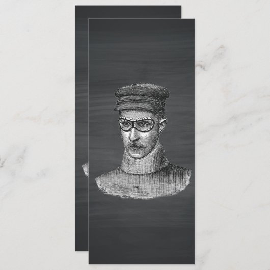 Black Chalkboard Steampunk Goggles Man (Front/Back)