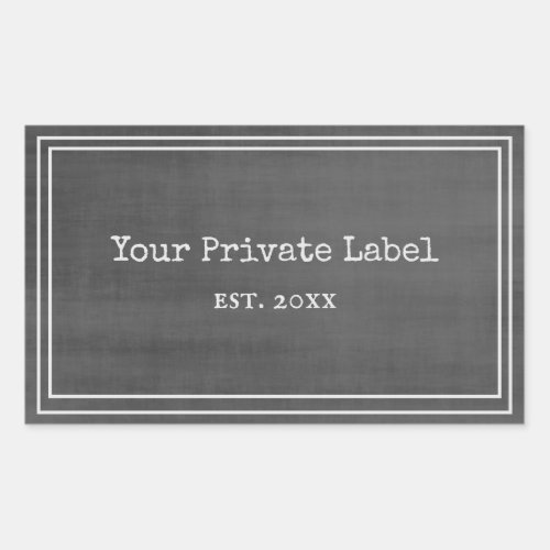 Black Chalkboard Style Your Private Label Stickers