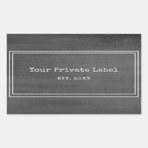 Black Chalkboard Style Your Private Label Stickers