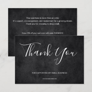Black Chalkboard Thank You Card Discount