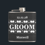 Black Chalkboard The Groomsman Wedding Flask<br><div class="desc">This is Black Chalkboard Groomsman Modern Flask.  This flask feature is a Black Chalkboard background. It is Fully customizable. It is a unique gift that's perfect for weddings,  birthdays,  and special events.</div>
