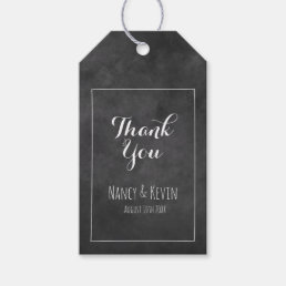 Black chalkboard wedding thank you favor gift tags