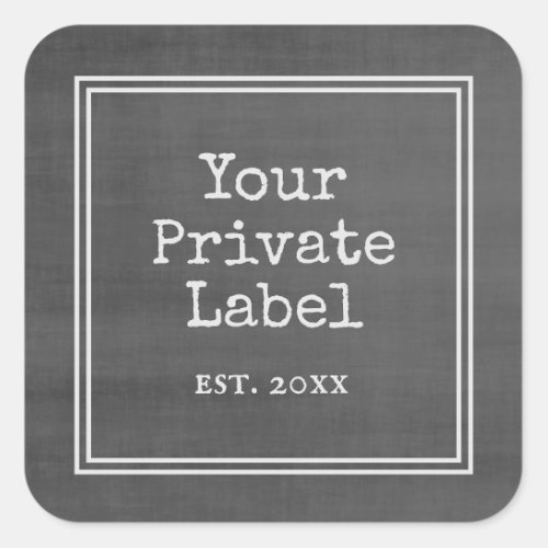 Black Chalkboard Your Private Label Square