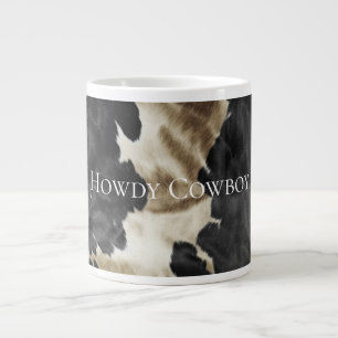 Black Champagne Gold Cowhide Giant Coffee Mug