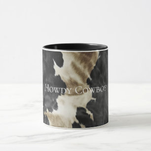 Black Champagne Gold Cowhide Mug