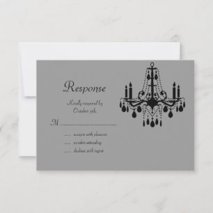 Black Chandelier and Bats RSVP