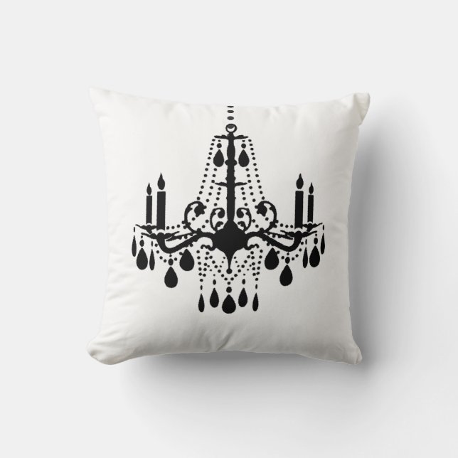 Black Chandelier Pillow (Front)