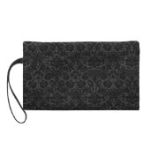 Black Charcoal Damask Wristlet (Back)