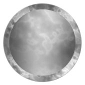 Black Charcoal Marbled Melamine Plate (Front)