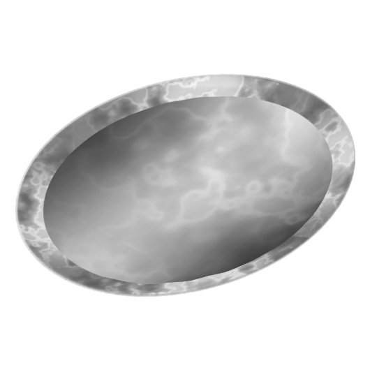 Black Charcoal Marbled Melamine Plate (Left Side)