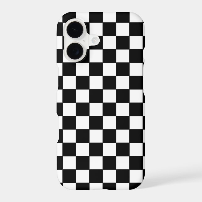 Black check patterns Case-Mate iPhone case (Back)