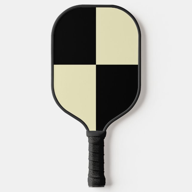 Black  checker pattern Simple Square Classic Pickleball Paddle (Front)