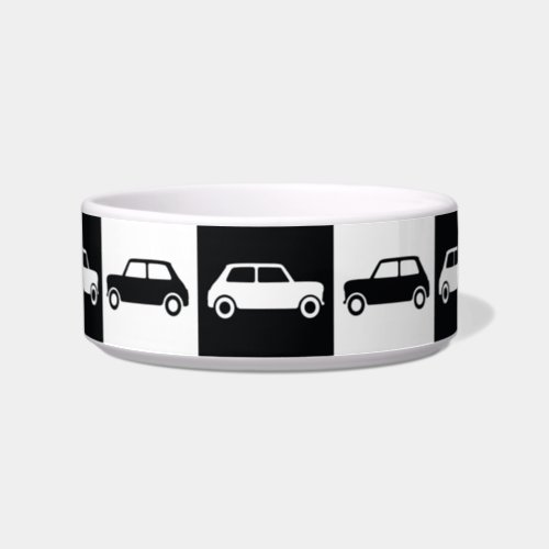 Black Checkerboard Mini Cooper Bowl