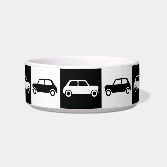 Black Checkerboard Mini Cooper Bowl (Front)