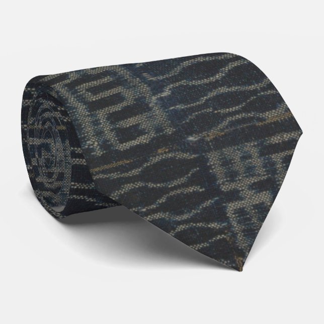 Black checkerboard  neck tie (Rolled)