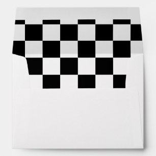 Black Checkerboard Pattern Envelope