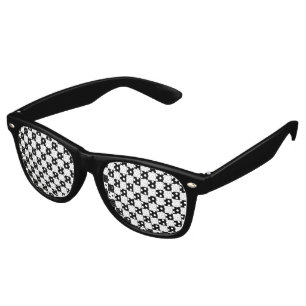 Black Checkerboard Pattern Retro Sunglasses