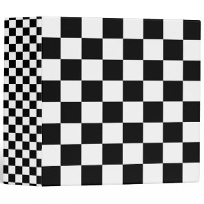 Black Checkered 3 Ring Binder