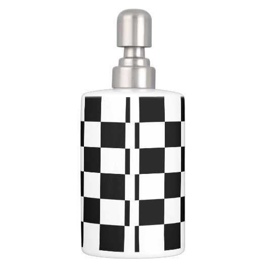 Black Checkered Bathroom Set (Back)
