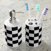 Black Checkered Bathroom Set (Front)