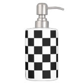 Black Checkered Bathroom Set (Right)